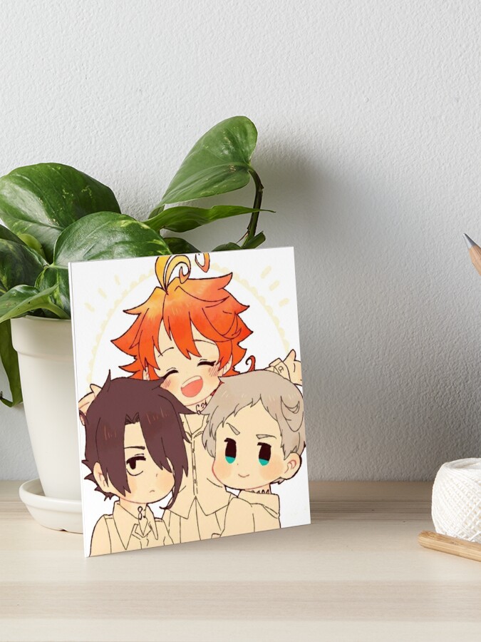 The Promised Neverland , cute Ray Emma and Norman  Postcard by Anna  Blonwell