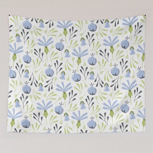 Item preview, Blueberries and green leaves pattern designed and sold by Marianne1108.