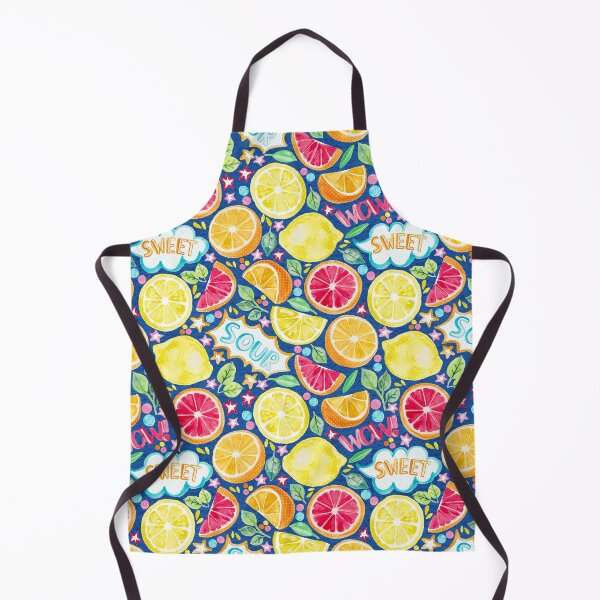 Item preview, Sweet and Sour - Citrus Fruit on Royal Blue designed and sold by Tangerine-Tane.