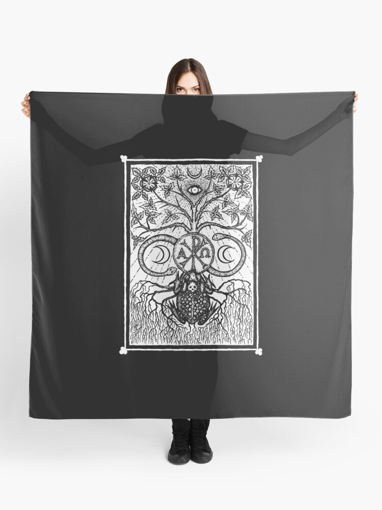 Thumbnail 1 of 3, Scarf, The Black Toad (frontispiece) by Gemma Gary designed and sold by TroyBooks.