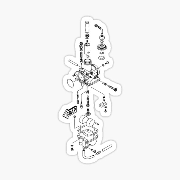 Motorcycle carburetor diagram Sticker