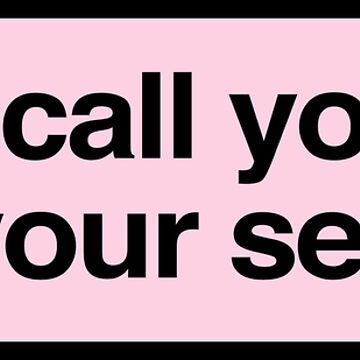 Artwork thumbnail, don't call your ex call your senator pink pastel decal and laptop sticker, bumper and car friendly by QuoteSpirations