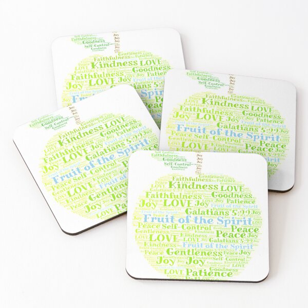 Item preview, Fruit of the Spirit Apple-Shaped Word Cloud Galatians 5:22 designed and sold by ittybittyowl.
