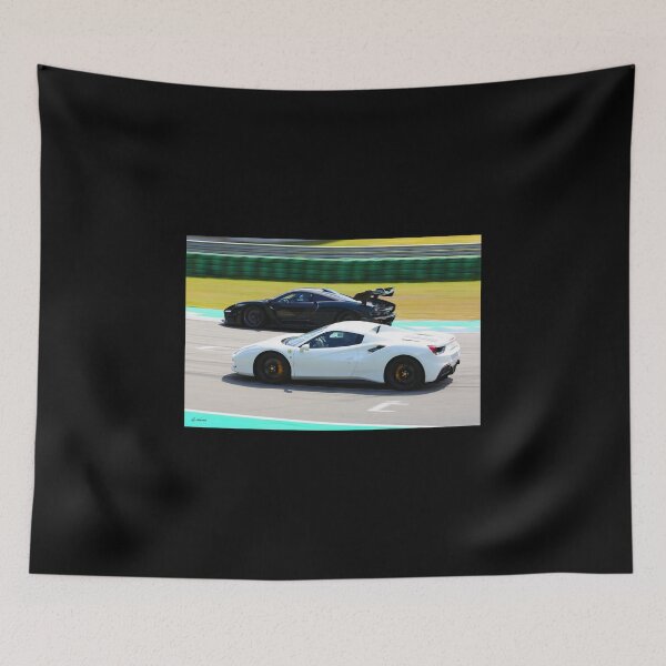 Item preview, McLaren Senna vs Ferrari 488 designed and sold by Peter Kraaibeek | Generative Designs and Car Art.