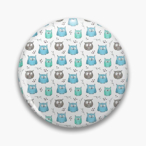 Item preview, Owls blue grey cute pattern designed and sold by A. Love.