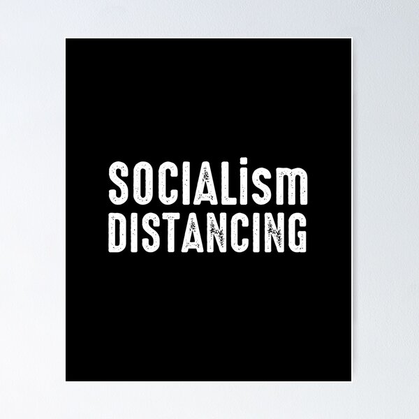 Item preview, Socialism Distancing Vintage designed and sold by The Little Wood Cottage.