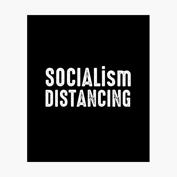 Item preview, Socialism Distancing Vintage designed and sold by The Little Wood Cottage.