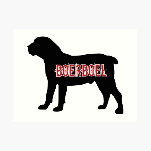 Boerboel Siluette Kunstdruck
