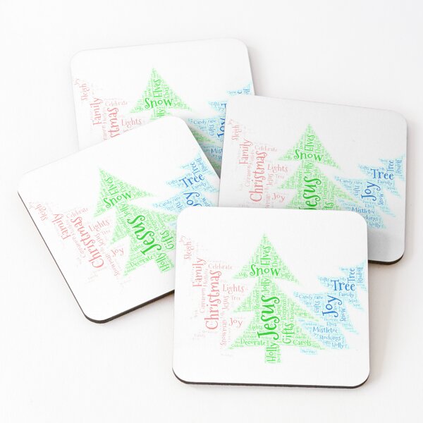 Item preview, Christmas Word Art - 3 Trees - Holiday designed and sold by ittybittyowl.