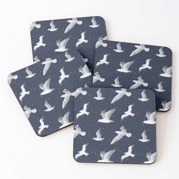 Item preview, Starry night gulls  designed and sold by Greenfield Illustration.