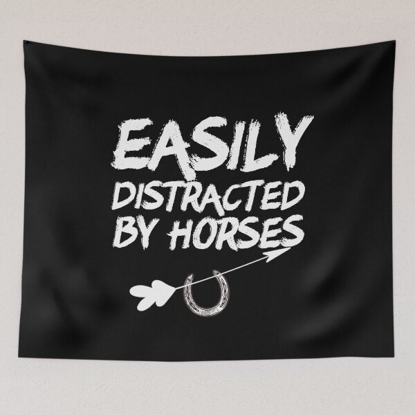 Item preview, Easily Distracted by Horses Equestrian Farm Girl designed and sold by Akmloza.