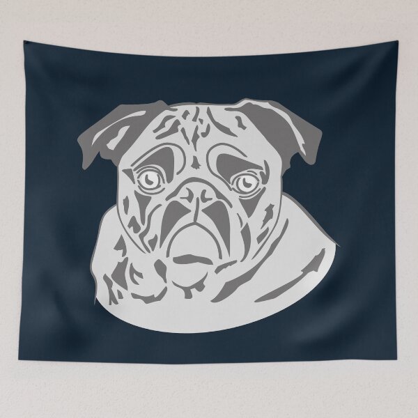 Item preview, Pug Face Gray Colors designed and sold by tuzlay.