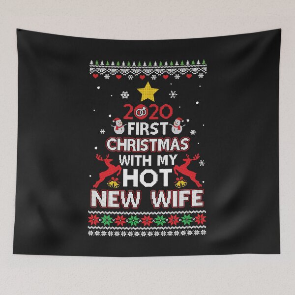 Item preview, 2020 First Christmas With My Hot New Wife Sweater designed and sold by CreativeGift.