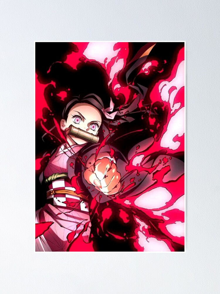 Nezuko Blood Demon Art Demon Slayer Poster By Espressiodesign Redbubble