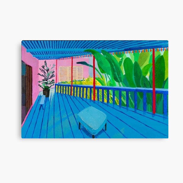 Garden with Blue of Hockney Canvas Print