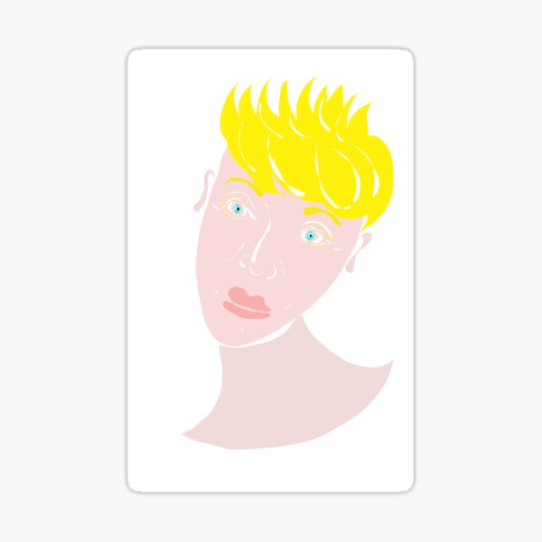 Blond guy popart Sticker