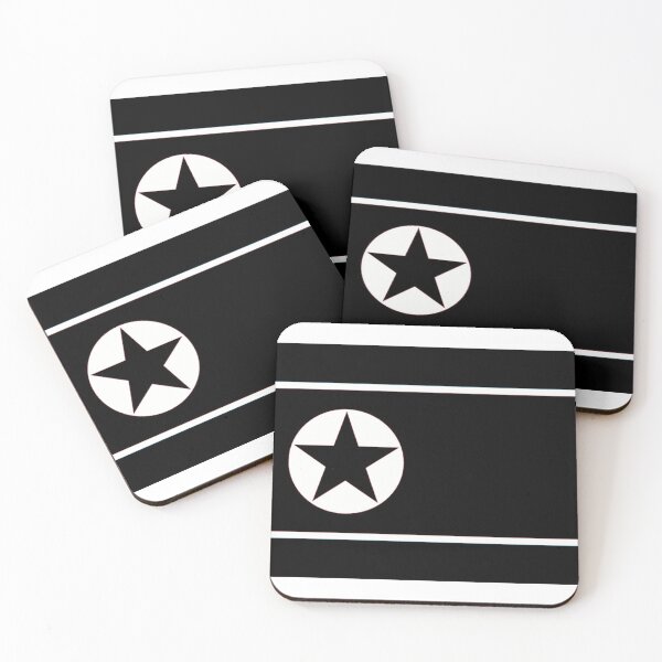 Item preview, North Korean Flag B&W, DPRK designed and sold by radpidgeons.