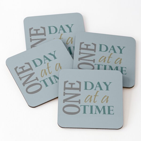 Item preview, One Day at a Time Inspirational Sobriety Slogan   designed and sold by Zen  Goat.