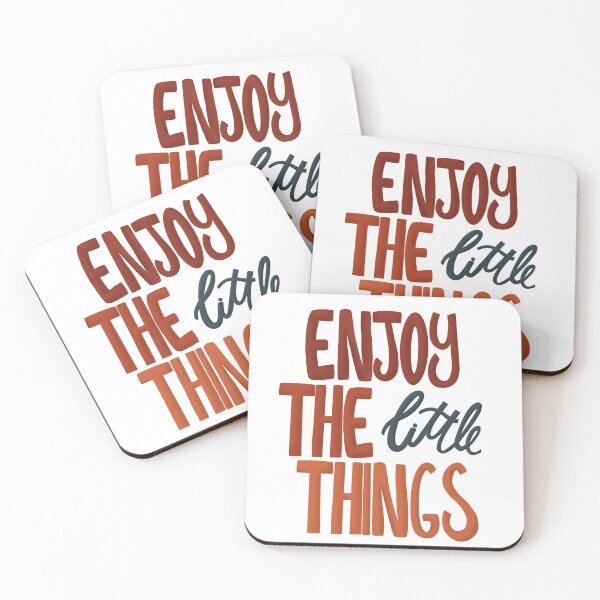 Item preview, Enjoy the little things orange and blue hand lettering designed and sold by sheyenneday.