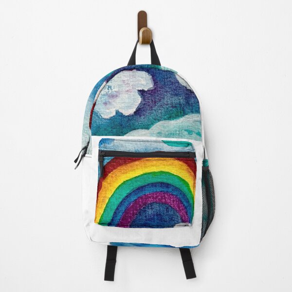 Item preview, Rainbow on a cloudy green sky designed and sold by raffaela-art.