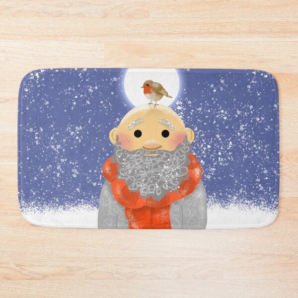 Item preview, Bearded Man in the Snow with Robin Redbreast designed and sold by VicEllisArt.