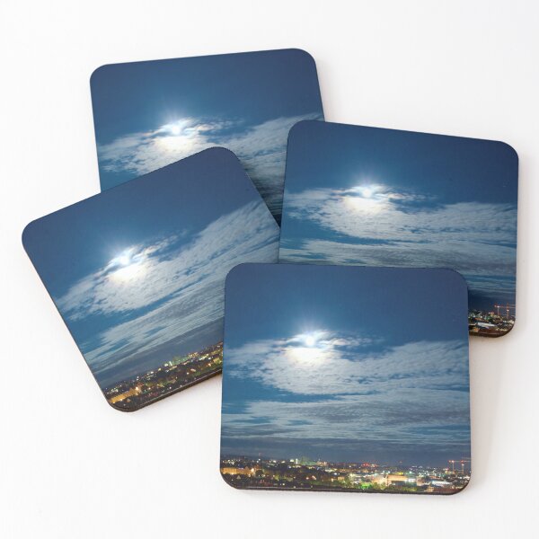 Item preview, Moon over the city, Nuremberg at night designed and sold by frankuffmann.