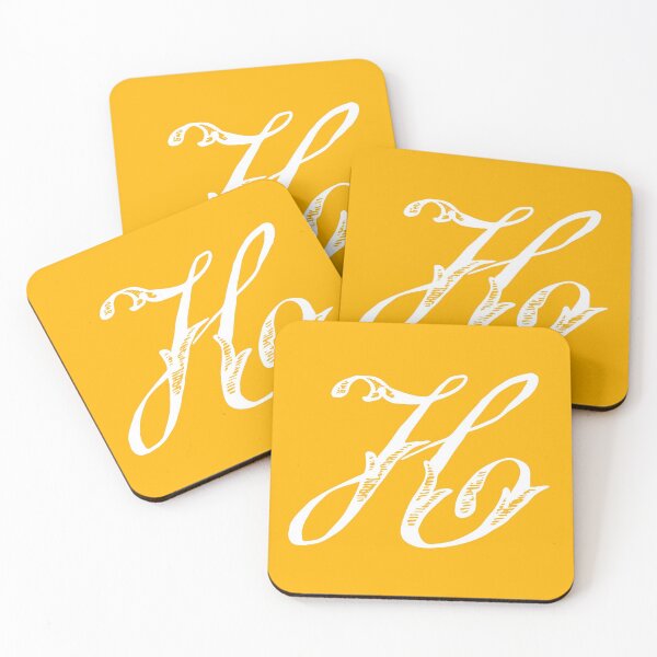 Item preview, Antique Vintage Stylish White Mustard Yellow Monogram Letter H designed and sold by Vintage-TM.