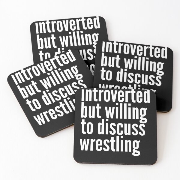 Item preview, Introverted but willing to discuss Wrestling designed and sold by SlartybardPOD2.