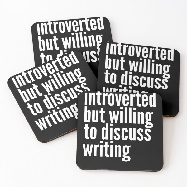 Item preview, Introverted but willing to discuss Writing designed and sold by SlartybardPOD2.
