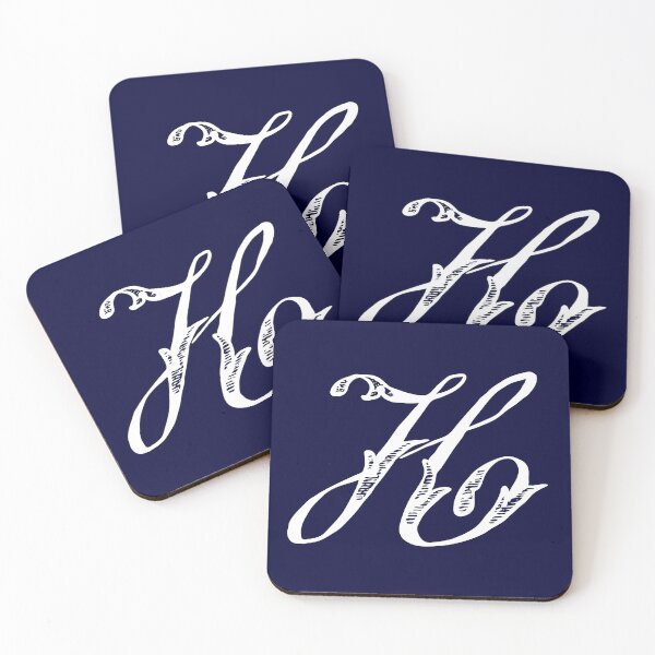 Item preview, Antique Vintage Stylish White Navy Blue Monogram Letter H designed and sold by Vintage-TM.