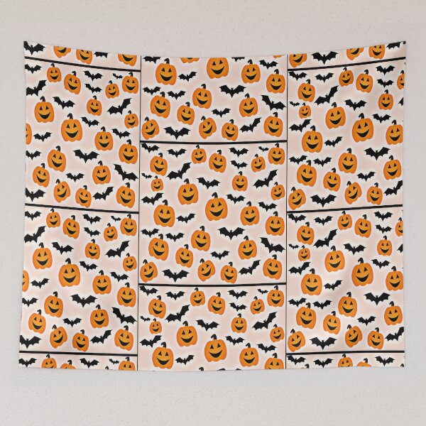 Item preview,  Halloween Jack-o-lanterns & Bats designed and sold by CreativeMeaning.