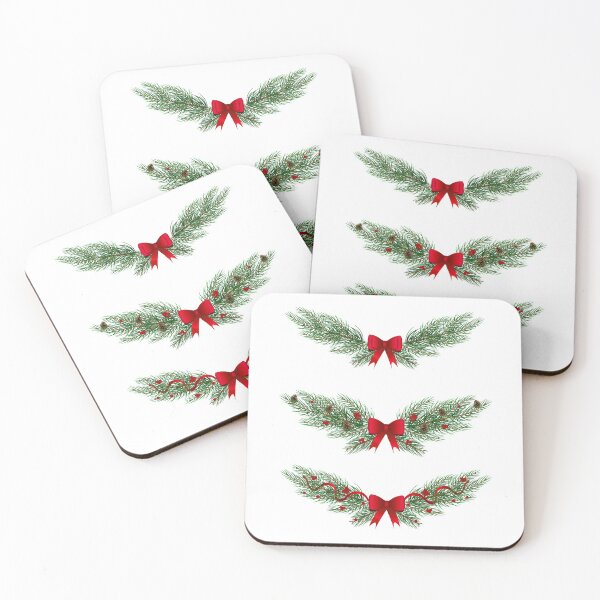 Item preview, Set of christmas tree branches with beries, ealistic illusration  designed and sold by MimmyG.