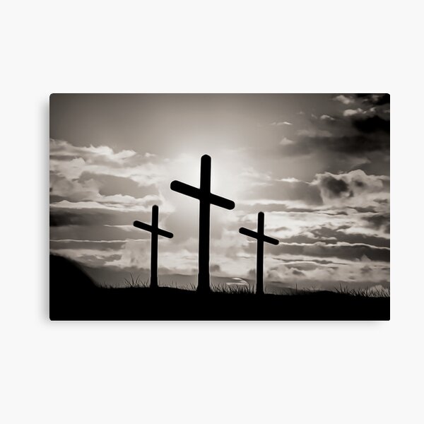 Item preview, Three Calvary Crosses Black and White designed and sold by WLHmedia.com .