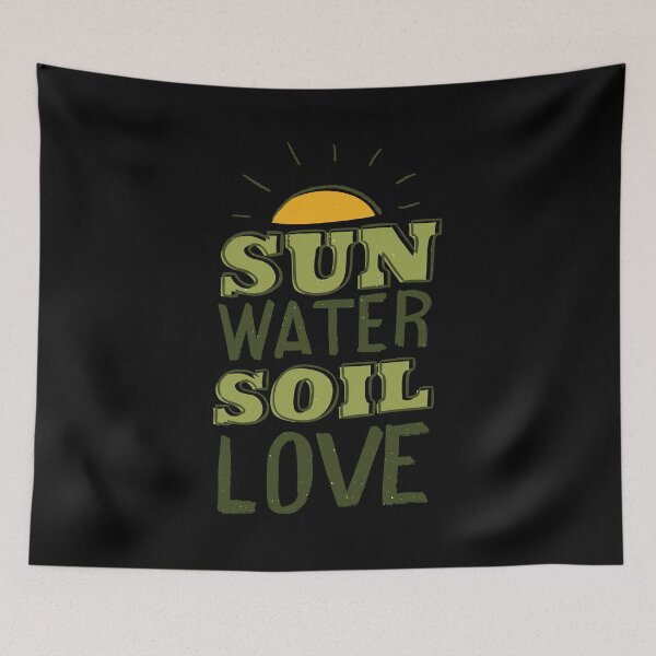 Item preview, Gardening quote " Sun, water, soil, love"  designed and sold by FFelder.