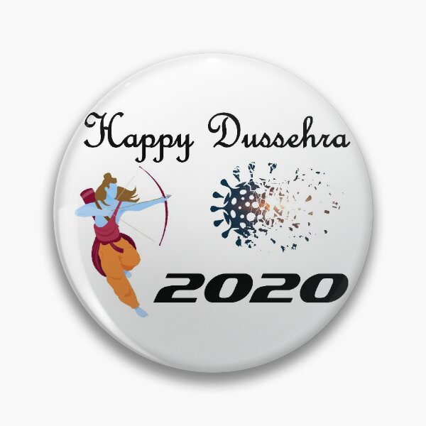 Item preview, Happy Dussehra 2020- Destroying corona virus by Shri Ram designed and sold by mayankg1100.