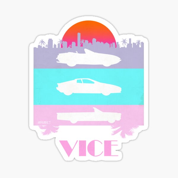 Miami Vice City Jersey Colors Sticker for Sale by Sportstoatee