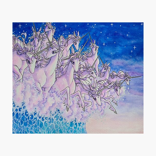 Unicorns in the sea part two Photographic Print