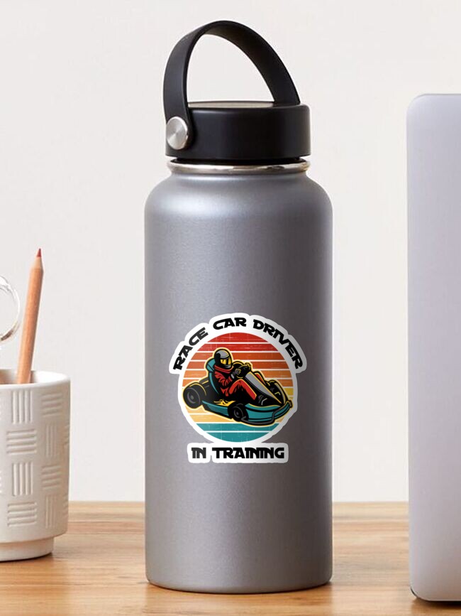 Thumbnail 1 of 3, Sticker, Race Car Driver in Training designed and sold by shirtcrafts.