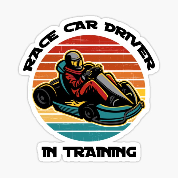 Race Car Driver in Training Sticker