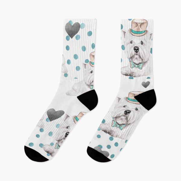 Aperçu de l'œuvre Dapper Westie vous aime créée et vendue par Mamalia.