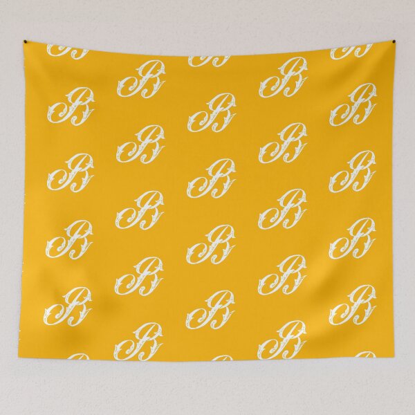 Item preview, Vintage Stylish White Mustard Yellow Monogram Letter B designed and sold by Vintage-TM.