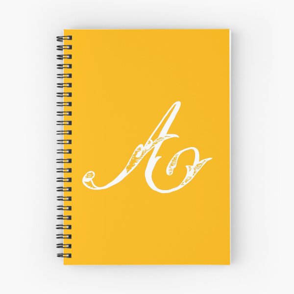 Item preview, Vintage Stylish White Mustard Yellow Monogram A designed and sold by Vintage-TM.