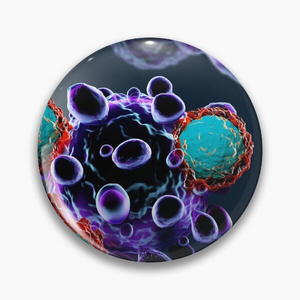 Item preview, T CELLS ATTACKING MICROSCOPIC VIEW PHOTO IMAGE MEDICAL LABORATORY SCIENTIST designed and sold by Hippiesole.