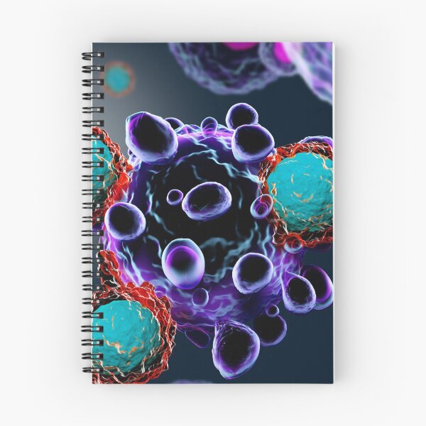 Item preview, T CELLS ATTACKING MICROSCOPIC VIEW PHOTO IMAGE MEDICAL LABORATORY SCIENTIST designed and sold by Hippiesole.