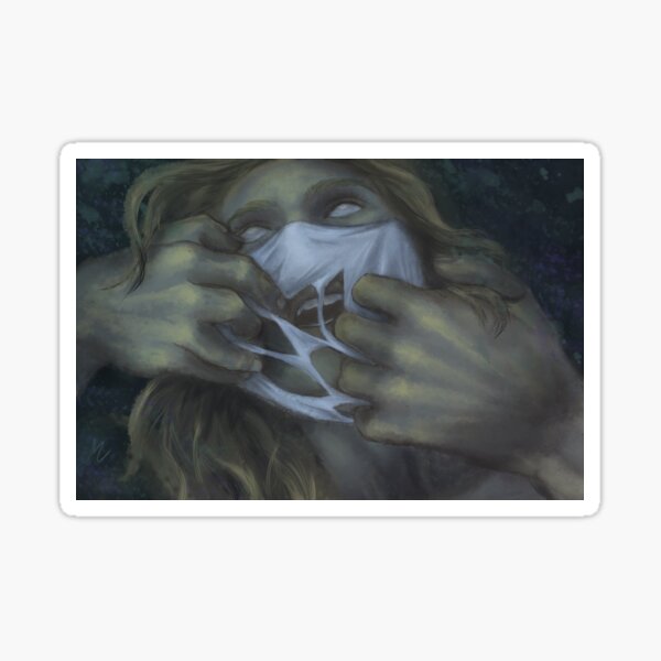 Creepy Mask Illustration Sticker