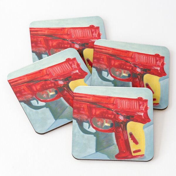 Item preview, Red Toy Gun Hand Painted Artwork designed and sold by Nickie-Jones.
