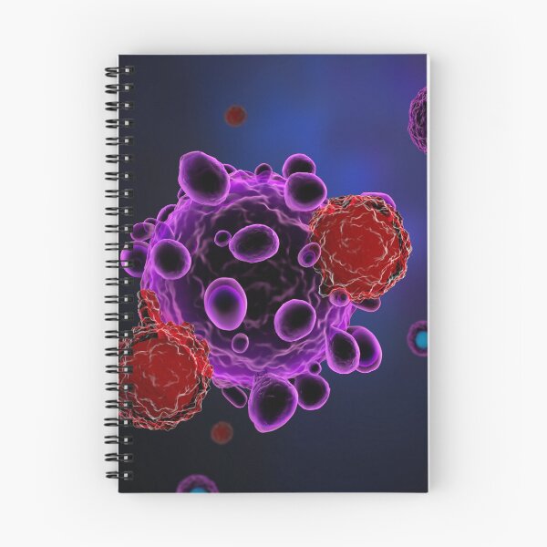 Item preview, T CELLS ATTACKING CANCER CELLS MICROSCOPIC VIEW PHOTO IMAGE MEDICAL LABORATORY SCIENTIST designed and sold by Hippiesole.