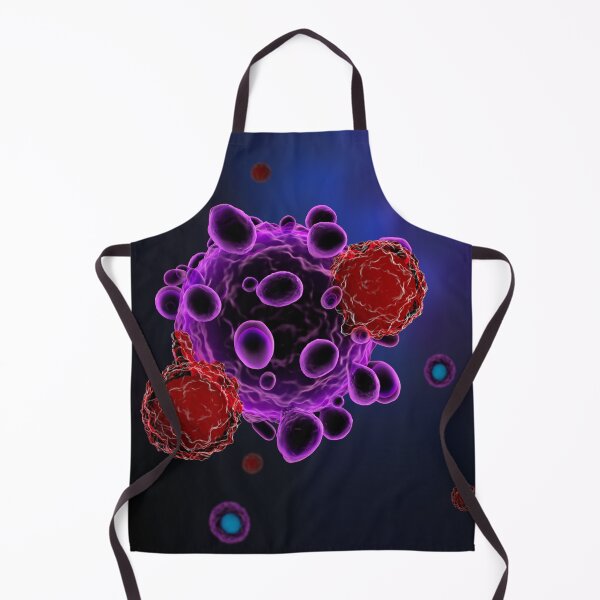 Item preview, T CELLS ATTACKING CANCER CELLS MICROSCOPIC VIEW PHOTO IMAGE MEDICAL LABORATORY SCIENTIST designed and sold by Hippiesole.