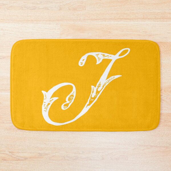 Item preview, Vintage Stylish White Mustard Yellow Monogram Letter J designed and sold by Vintage-TM.