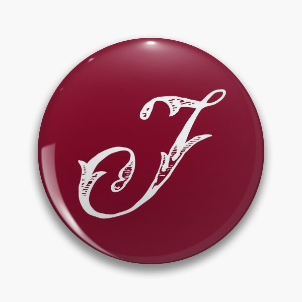 Item preview, Vintage Stylish White Burgundy Red Monogram Letter J designed and sold by Vintage-TM.